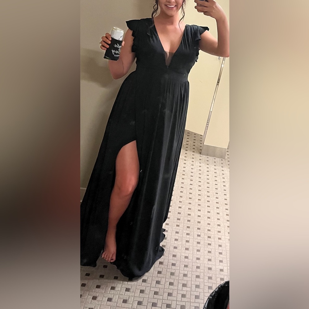 Azazie black formal dress